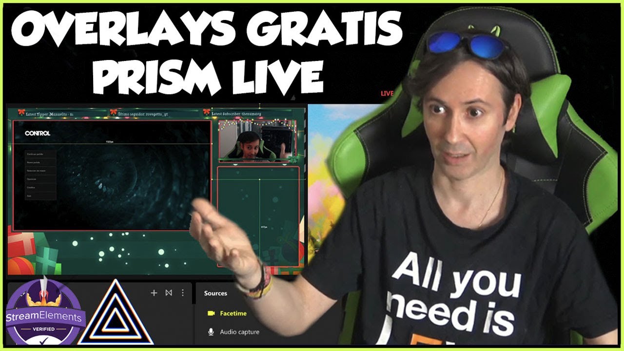 CÓMO AGREGAR OVERLAYS GRATIS EN PRISM LIVE STUDIO CON ALERTAS, CHAT Y FACECAM INCLUIDOS EN 5 MINUTOS