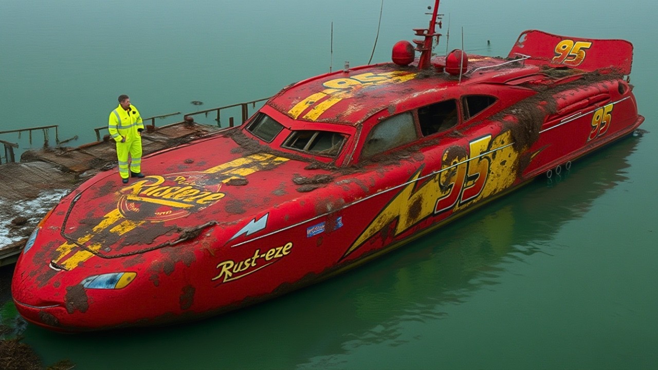 I Bought an Abandoned Lightning McQueen Yacht and Restored it to like New ( REAL Restoration )