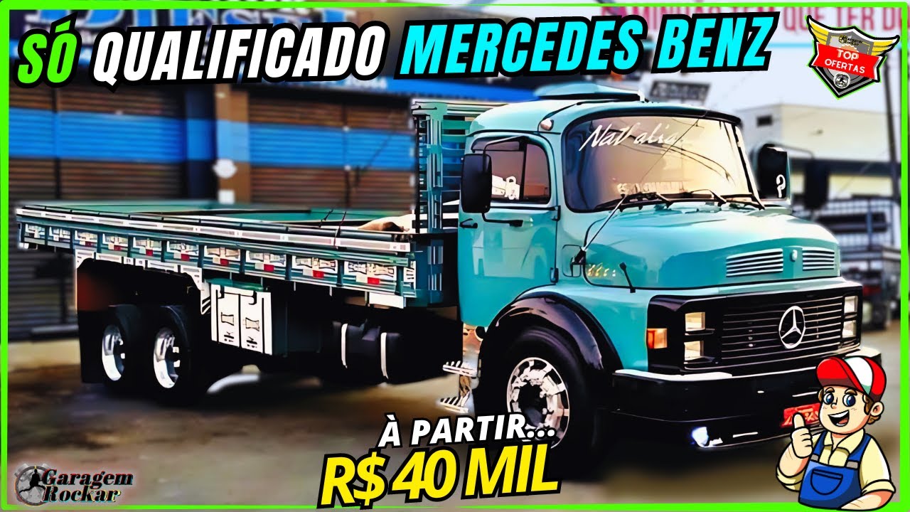 TOP 10 CAMINHÃO MERCEDS BENZ BARATO a VENDA SÓ QUALIFICADO [À PARTIR DE 40 MIL] #caminhãobarato