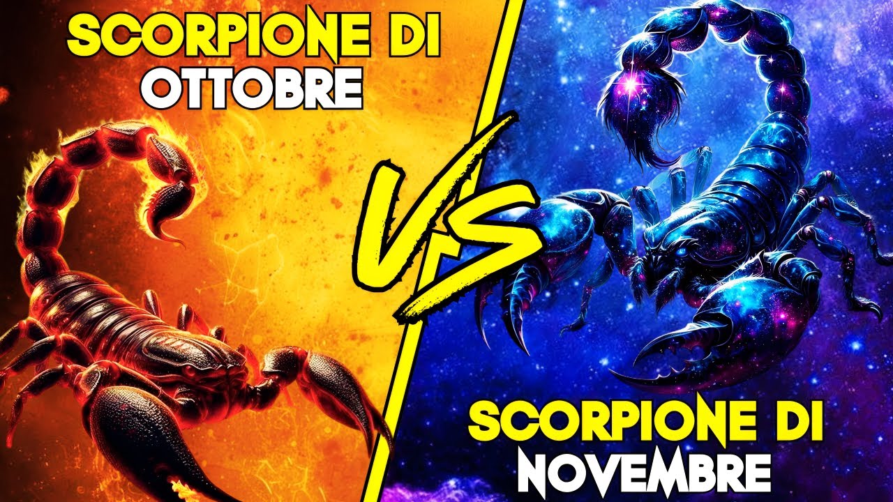SCOPRI LE DIFFERENZE TRA LO SCORPIONE DI OTTOBRE E QUELLO DI NOVEMBRE! QUAL È IL TUO?