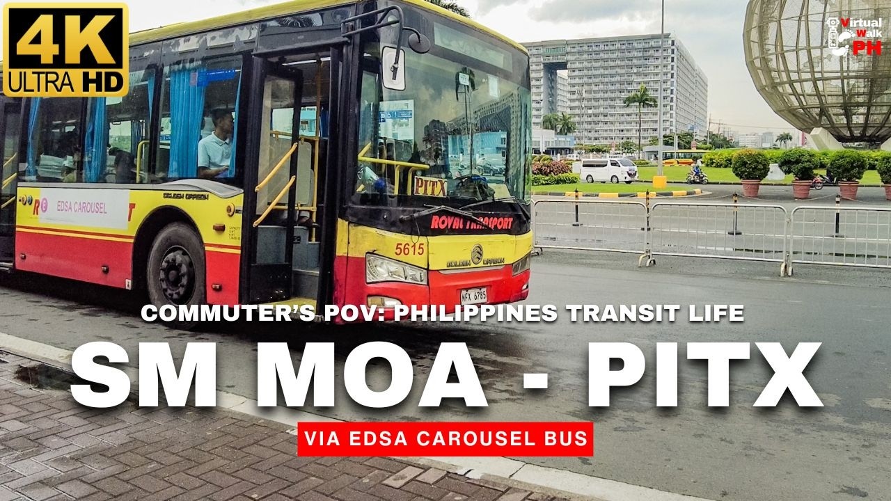 [4K] Full Ride: SM Mall of Asia to PITX via EDSA Carousel Bus (2025 Commute)