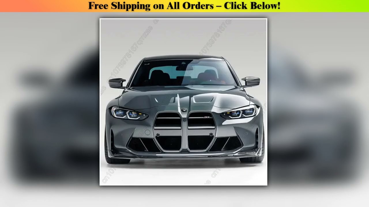 For BMW M3 G80 M4 G82 2021-2023 Carbon Look Car Front Bumper Lip Splitter Diffuser Spoiler Body