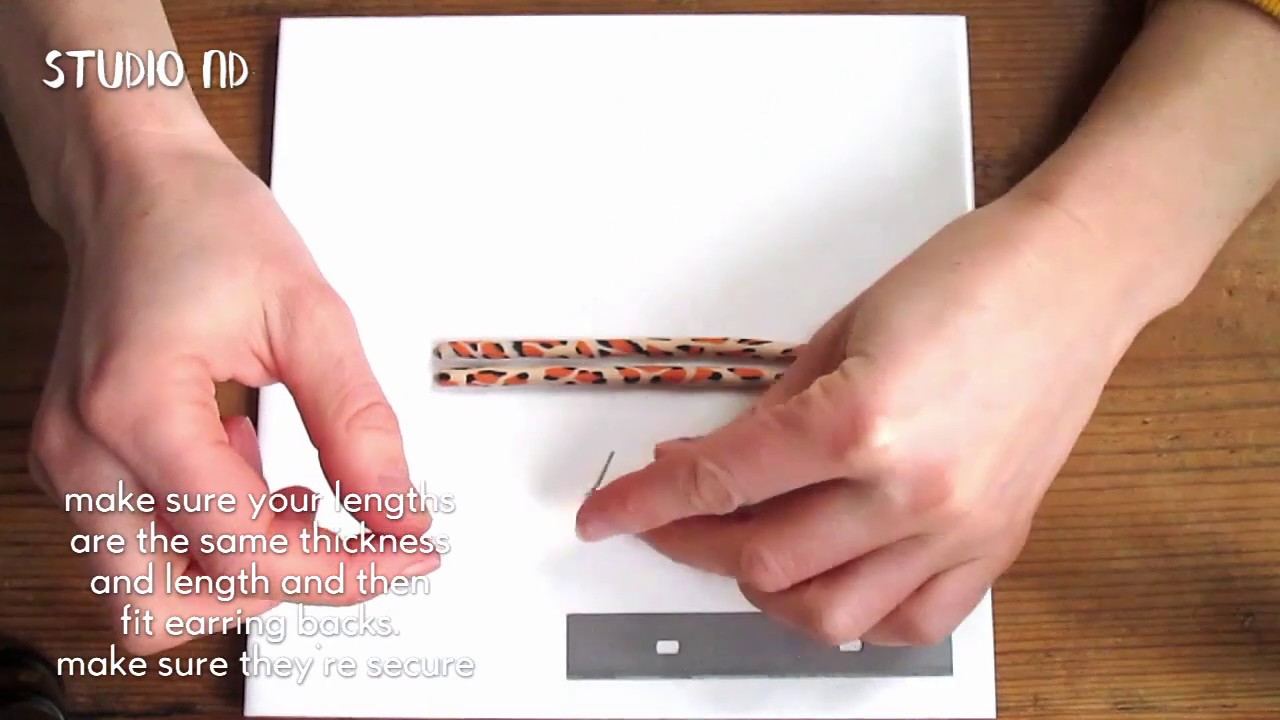 Make Leopard Print Polymer Clay Hoop Earrings
