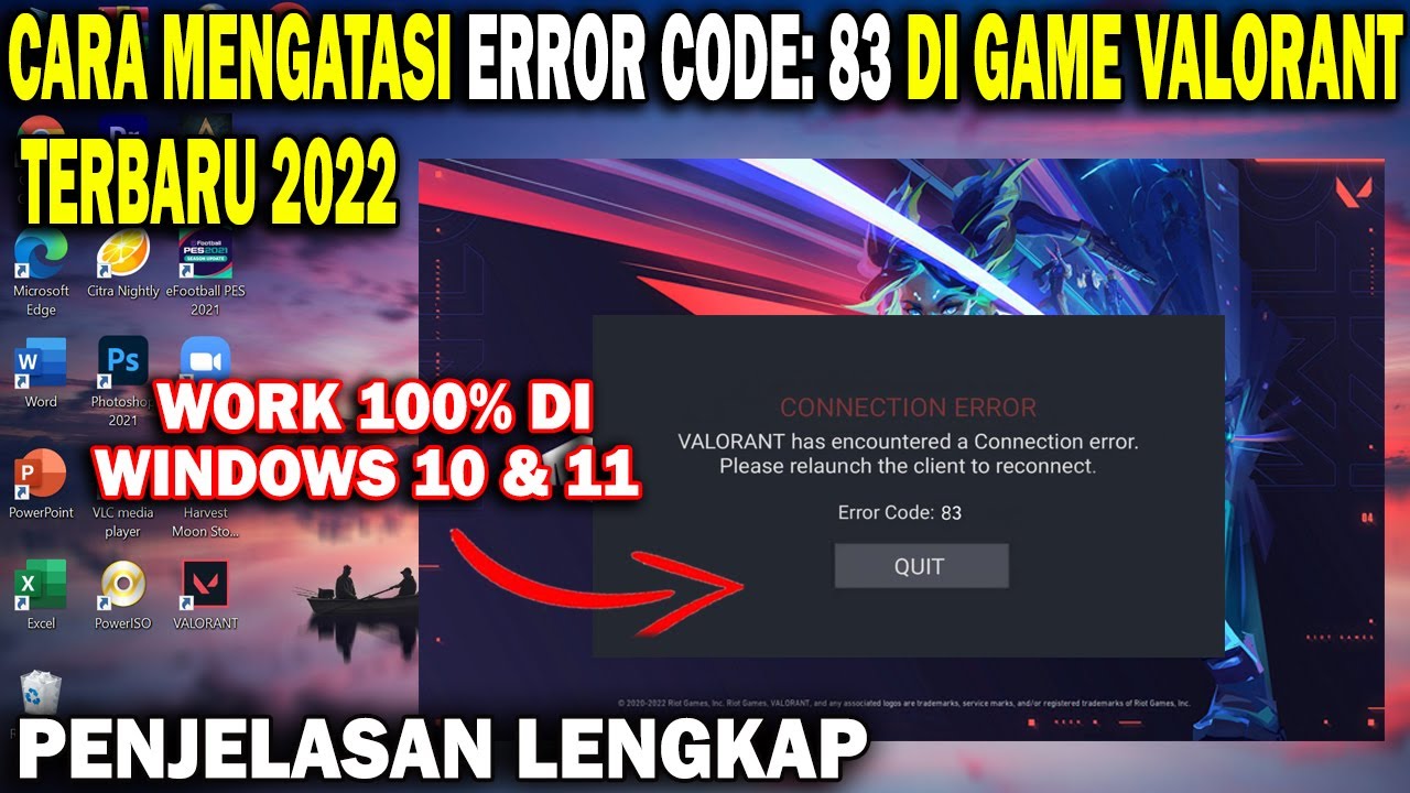 Cara Mengatasi Error Code 83 Valorant Terbaru 2022 | Mengatasi Valorant Error Code 83