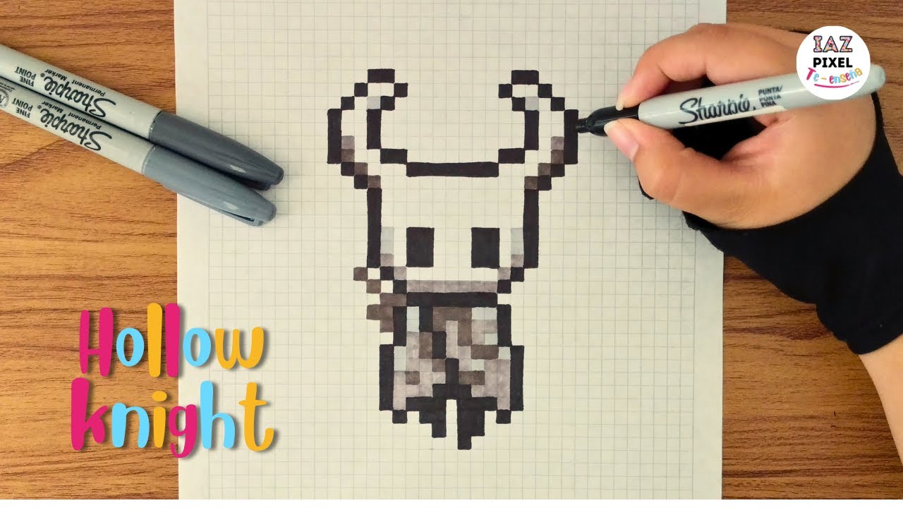 Como dibujar a HOLLOW KNIGHT en PIXEL ART – Tutorial paso a paso #pixelart #hollowknight