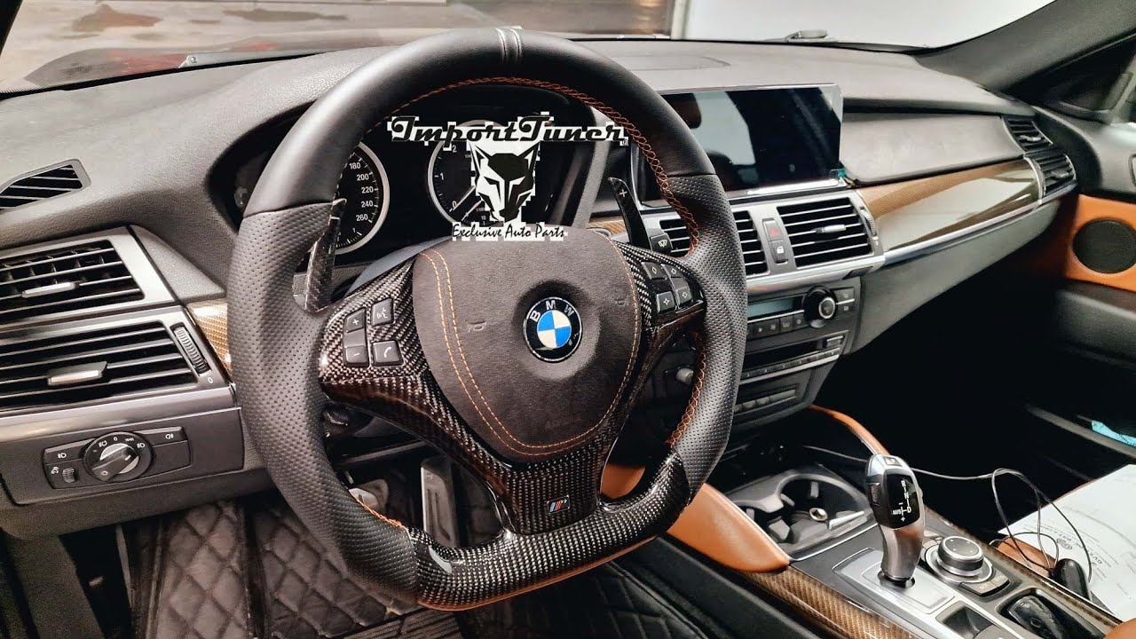 BMW X6 e71 carbon steering wheel tailormade - Volante fibra de carbono BMW X6 e71 custom