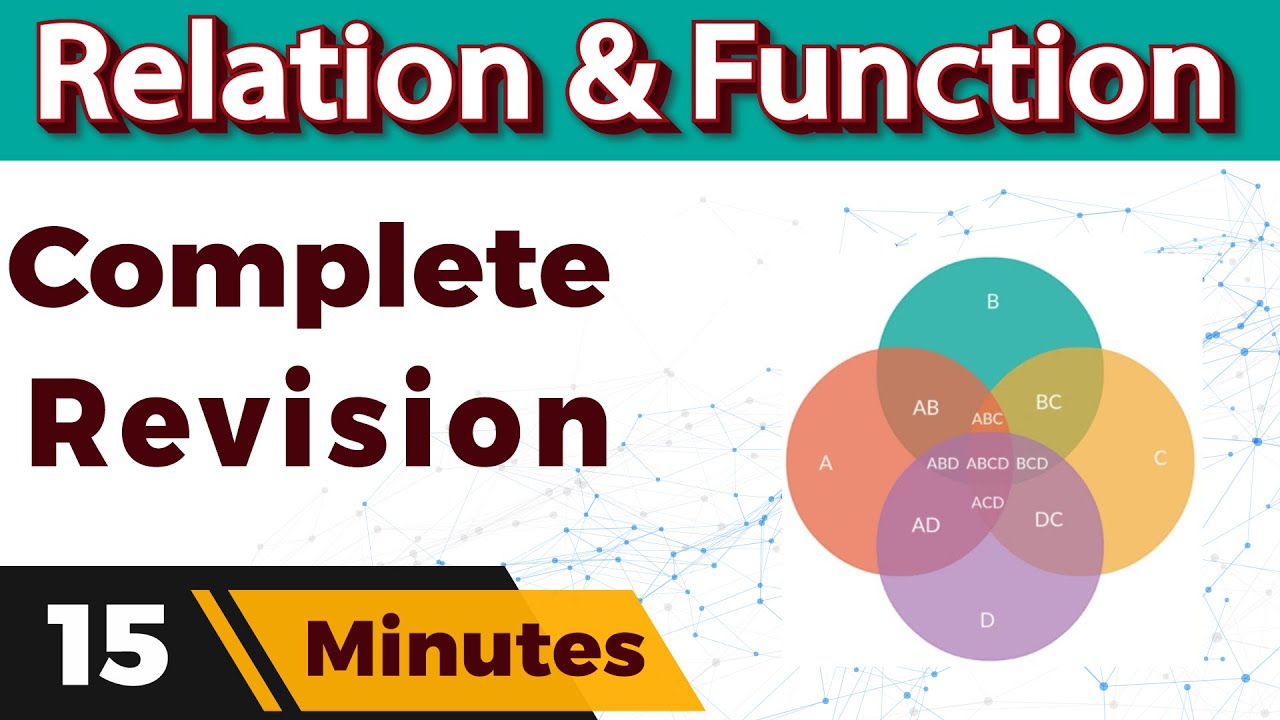 Relation and Function Class 12 Maths chapter 1 Complete Revision in 15 Mins !!!