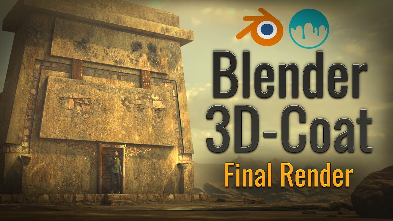 3D-Coat - Final Temple Render using Blender