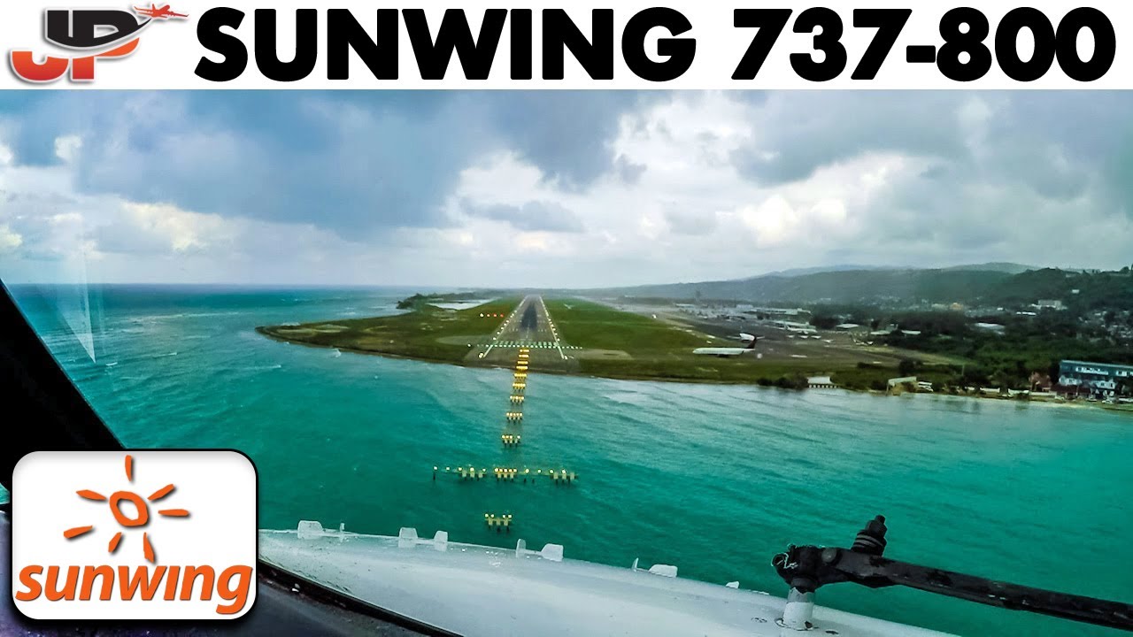 Rain on final at Montego Bay in cockpit Boeing 737-800