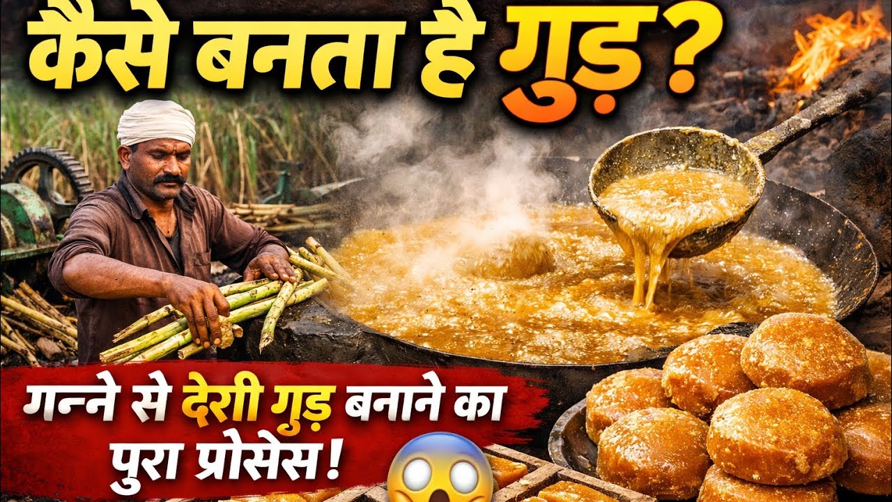 Kaise Banta Hai Gud? 😱 | Ganne Se Desi Gud Banane Ka Full Process