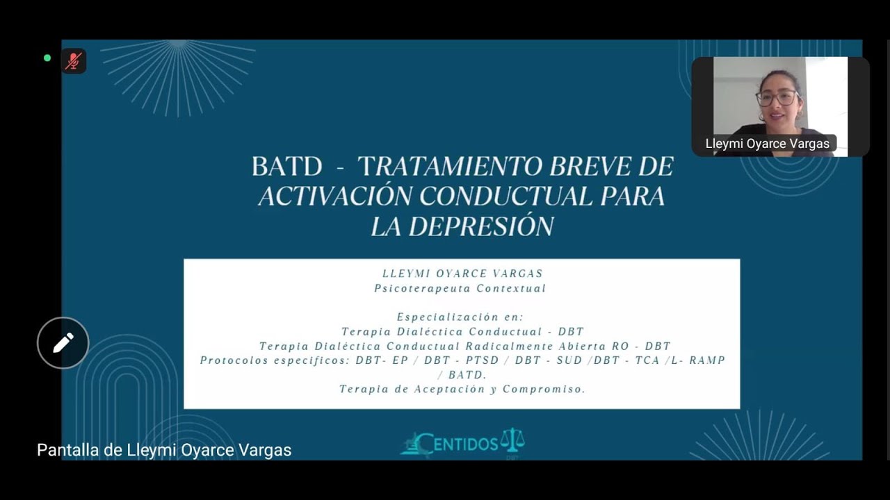 JORNADA DE ANIVERSARIO: BATD - Tratamiento breve de activación conductual para la depresión