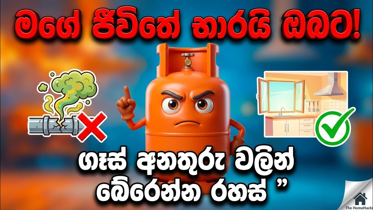 ගෑස් සිලින්ඩරයක් කියන අනතුරු ඇඟවීම!|Gas Safety Tips 