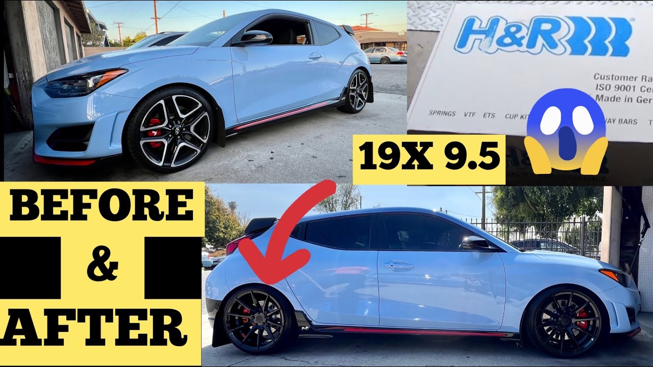 Новые колеса и пружины H&R установлены на Hyundai Veloster N