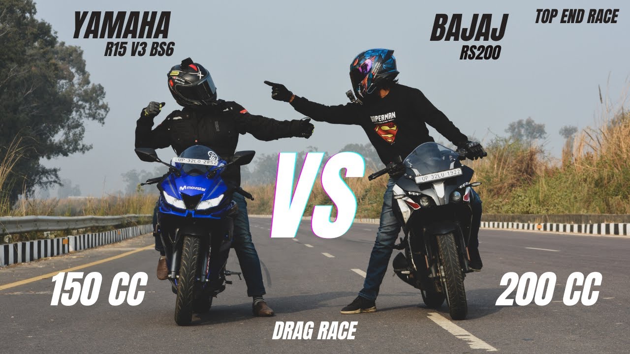 Yamaha R15 V3 BS6 Vs Bajaj RS200 BS6 Long Race | Amazing Results | Most Awaited Long Race