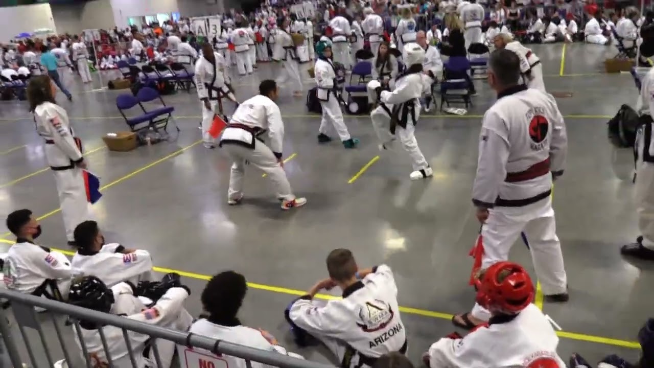 Tang Soo Do World Tournament Black Belt Sparring 13 year old boys