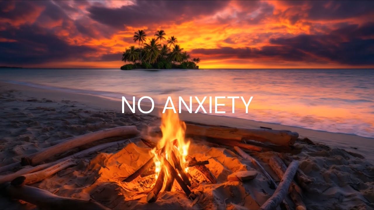 Campfire by the Ocean at Sunset 🔥🌊 | Deep Relaxation & Sleep Ambience