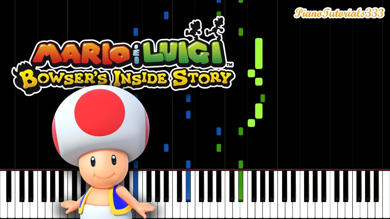 Short Break in Toad Town - Mario & Luigi: Bowser's Inside Story (Piano Tutorial) [Synthesia]