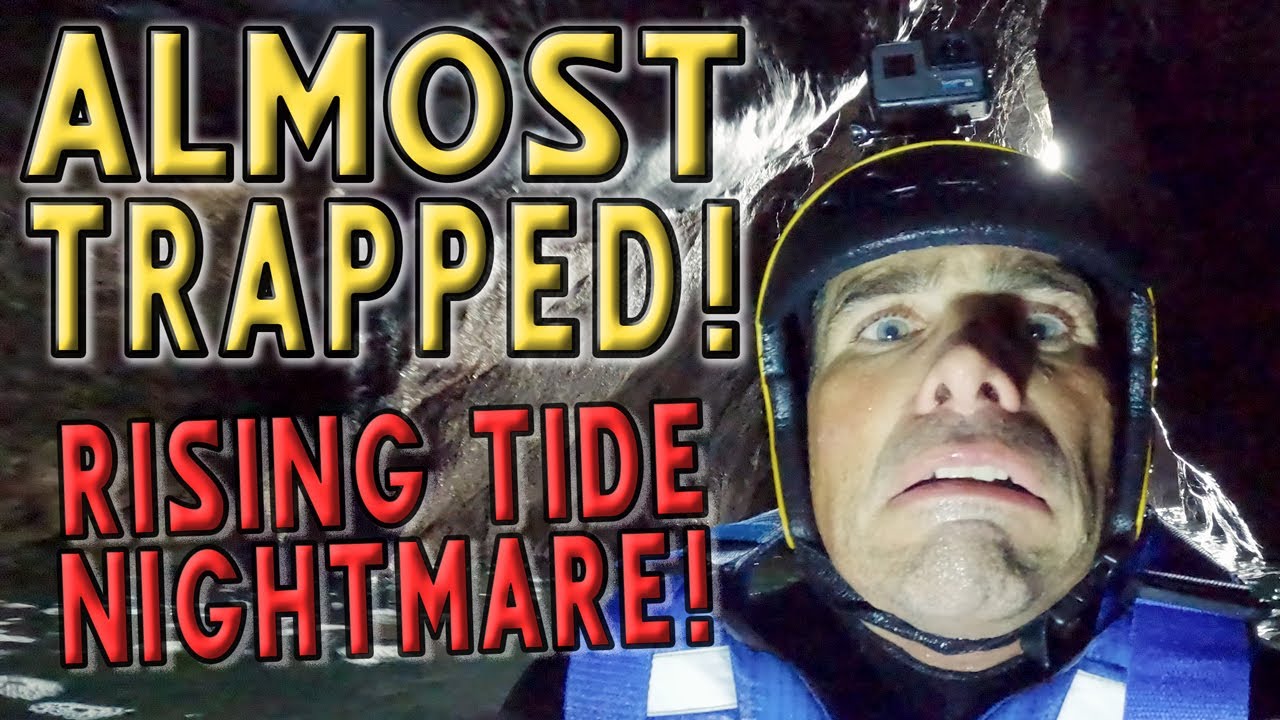 Escaping DEATH! Almost TRAPPED By The Tide In A Sea Cave!