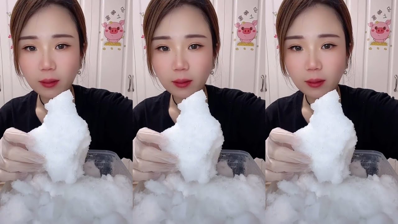 LIVE YY FREEZER WHITE ICE #freezer #ice #whiteice #asmr #iceeating #kwai #asmreating #crunchyasmr