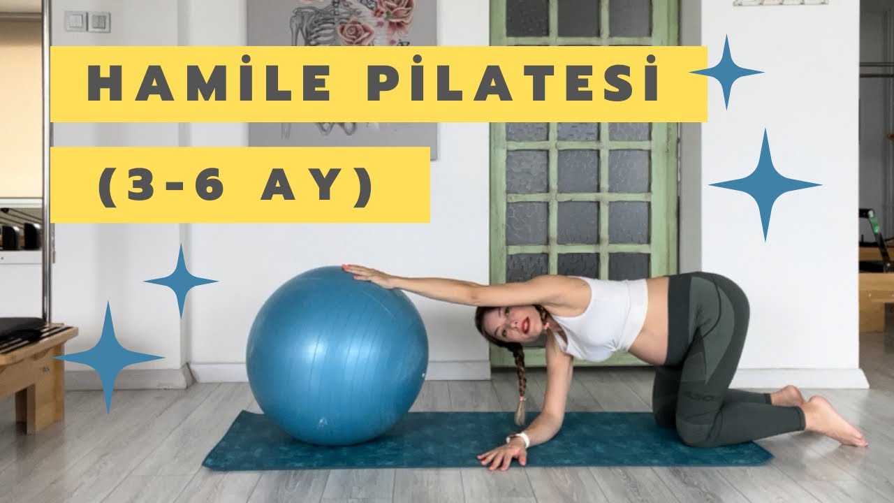 Hamile Pilatesi - 2.Trimester (3-6 Ay) II Pregnancy Pilates (büyük top ve pilates bandı ile)