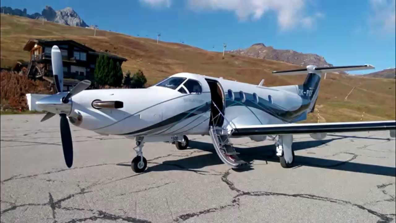 Courchevel landing and take off PC-12