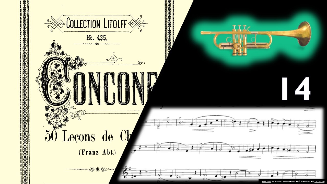 CONCONE Lyrical Studies for Trumpet or Horn 14 Allegro Vivace w/Orchestral Play Along