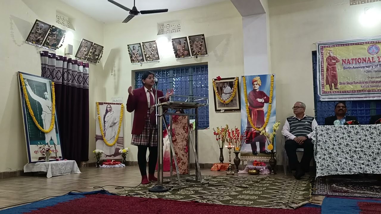 Anwesha Panigrahi ( student Winner of Elocution Competition) -National Youth Day Celebration 