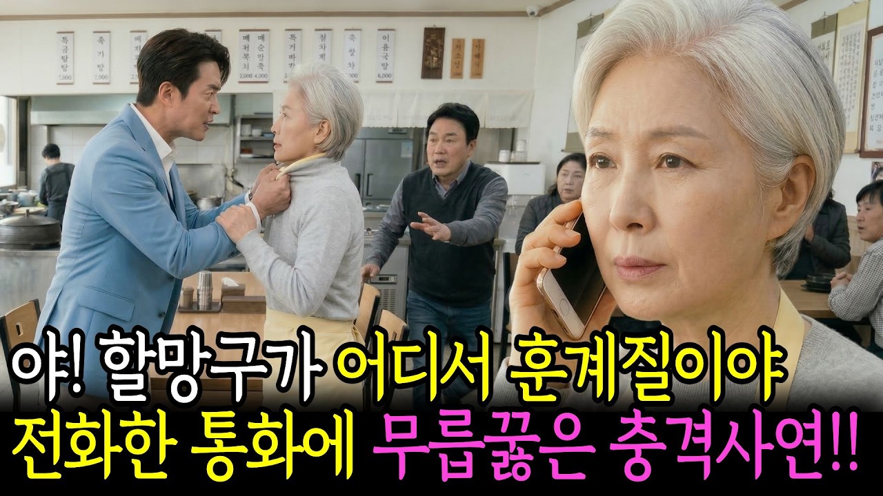 강남 국밥집 늙은이라며 밀치던 건물주 아들, 50억 회수 한마디에 무너졌습니다