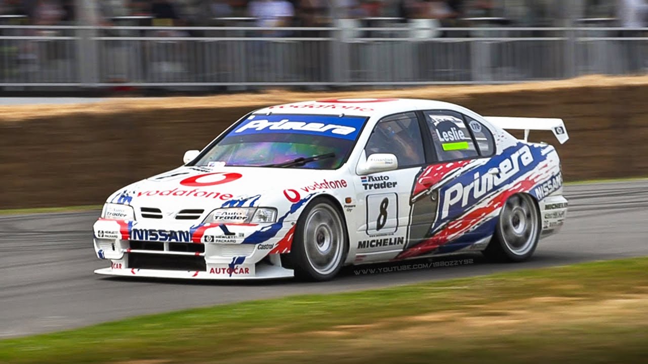 2 x Nissan Primera BTCC Super Touring Car in action: Accelerations & Great Intake Sound!