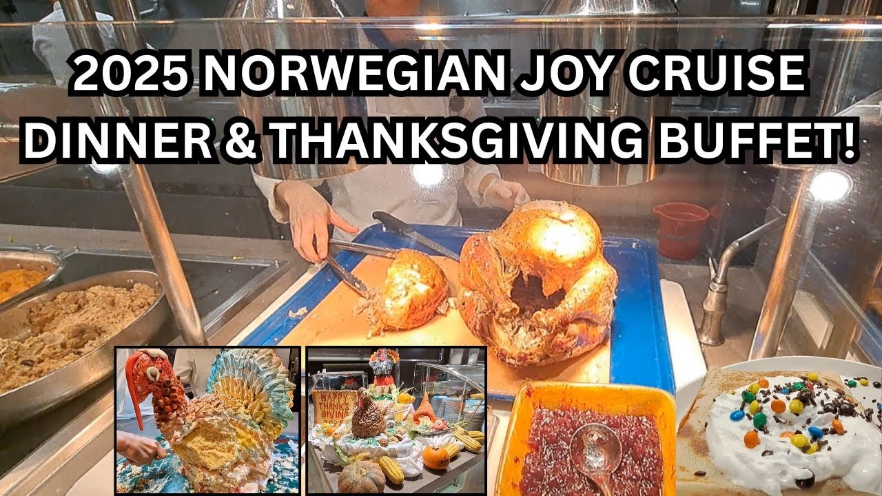 BUFFET DINNER REVIEW! 2025 NORWEGIAN JOY CRUISE GARDEN CAFE! INCLUDED WITH CRUISE!