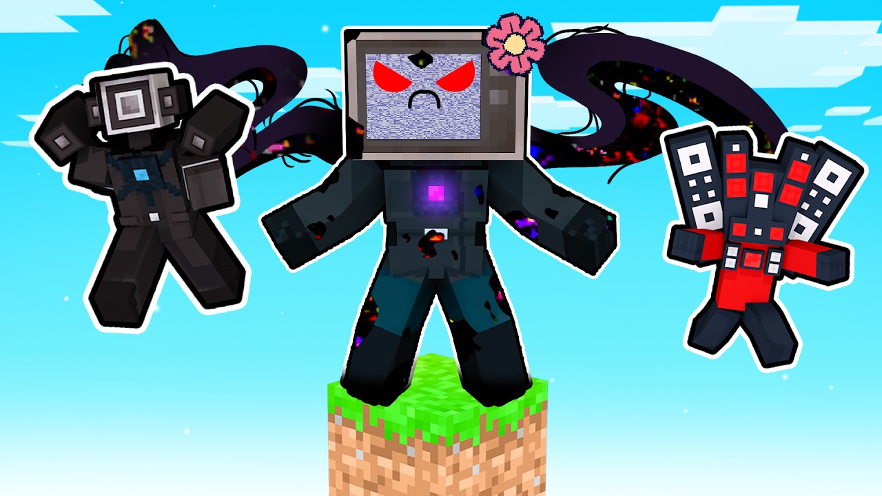 Becoming GLITCH TV WOMAN in Minecraft!