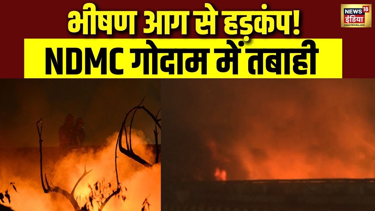 NDMC के गोदाम में भीषण आग से हाहाकार! मौके पर पहुंची दमकल की गाड़ियां | Safdarjung | Delhi News