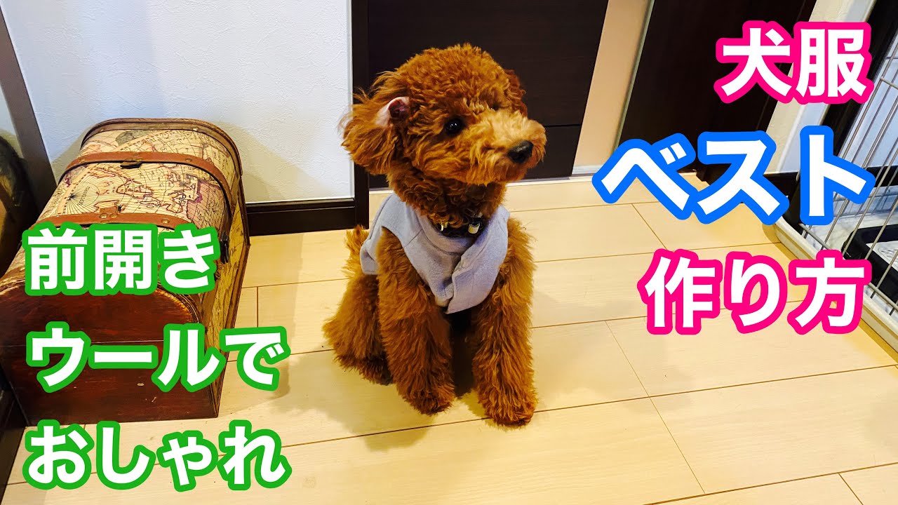 【犬服】前開きウールベストの作り方