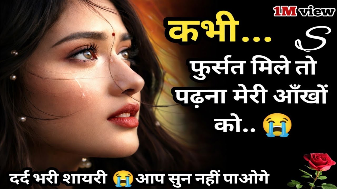 कभी फुर्सत मिले तो पढ़ना मेरी आँखों को.. 😭 | Bewafa Shayari | Shayari  #bewafa​ #sad​ #viral