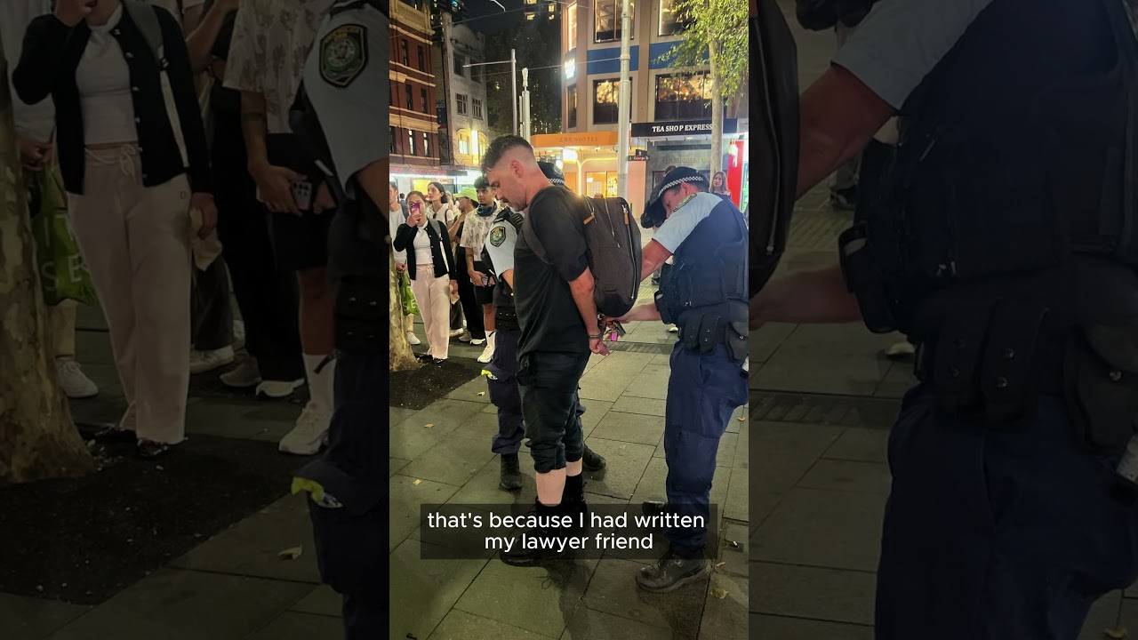 I was just arrested at the Herzog rally at Sydney Town Hall