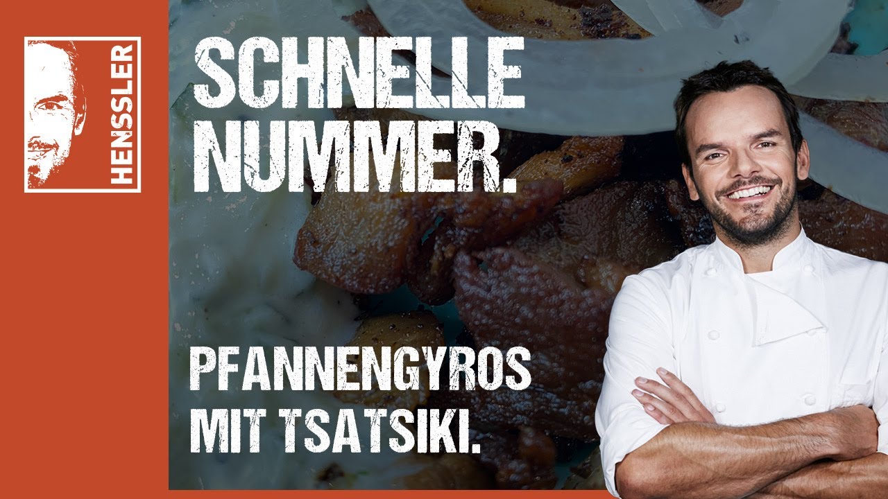 Schnelles Pfannengyros mit Tsatsiki Rezept von Steffen Henssler