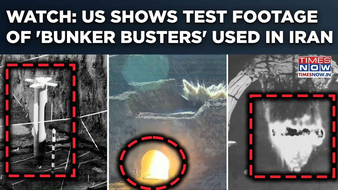 Watch: US Releases Test Video Of Bunker Buster Bombs Used To Strike Iran Nuclear Sites To Prove...