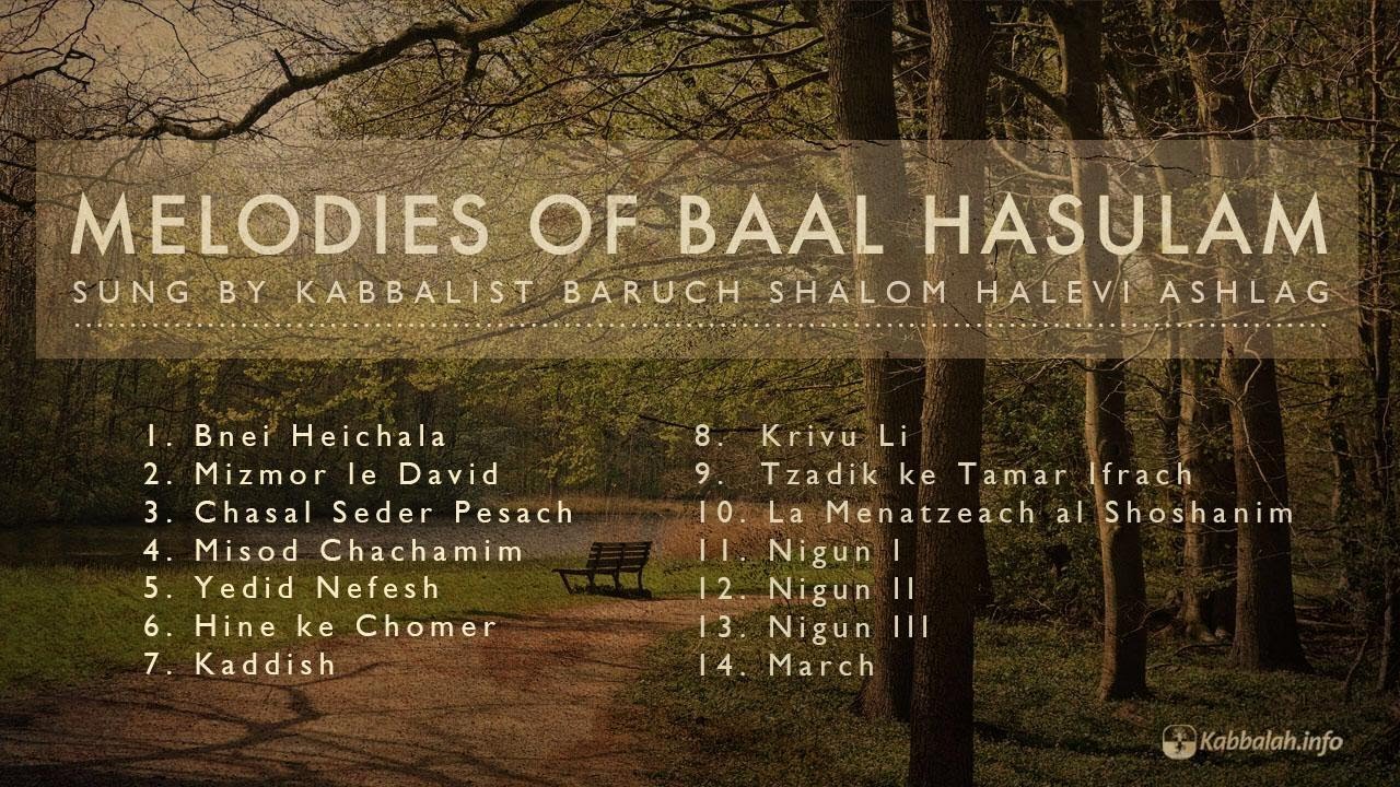 Original recordings of Kabbalist Rabbi Baruch Shalom HaLevi Ashlag singing Baal HaSulam’s melodies