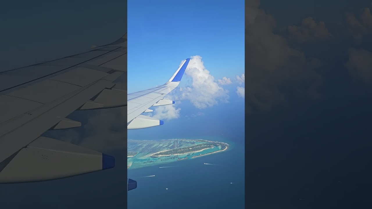 Flight view Maldives