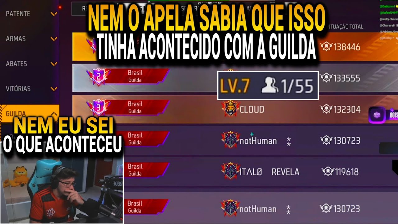 APELAPATO FICOU SURPRESO AO VER QUE GERAL SAIU DA NOTHUMAN2, A GUILDA VAI ACABAR