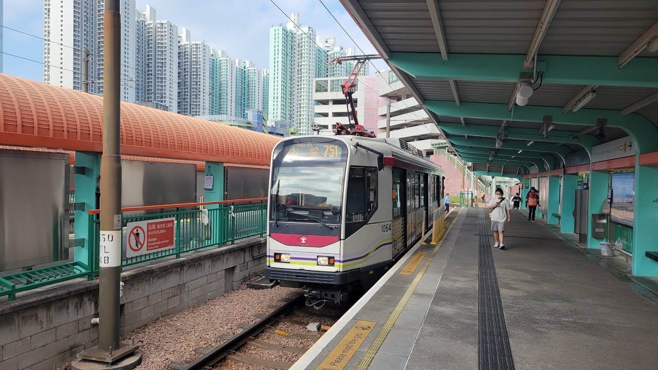Light Rail Phase 1 1064 @ 751 to Yau Oi 輕鐵1064行走751線往友愛行車片段