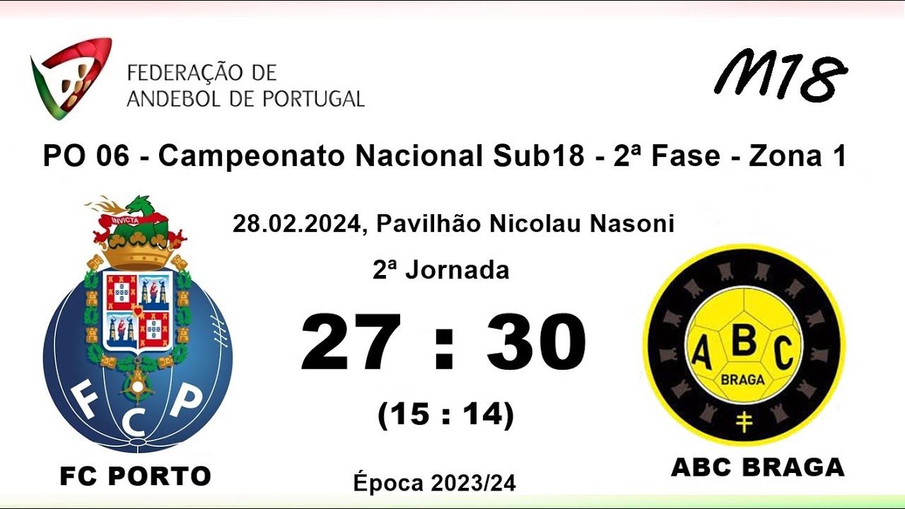 (SUB18) FC PORTO 27X30 ABC BRAGA