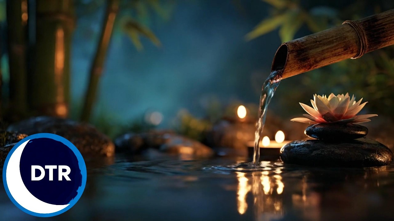 Soft Piano with Water Sounds🎹🌊 Calm Night Ambience