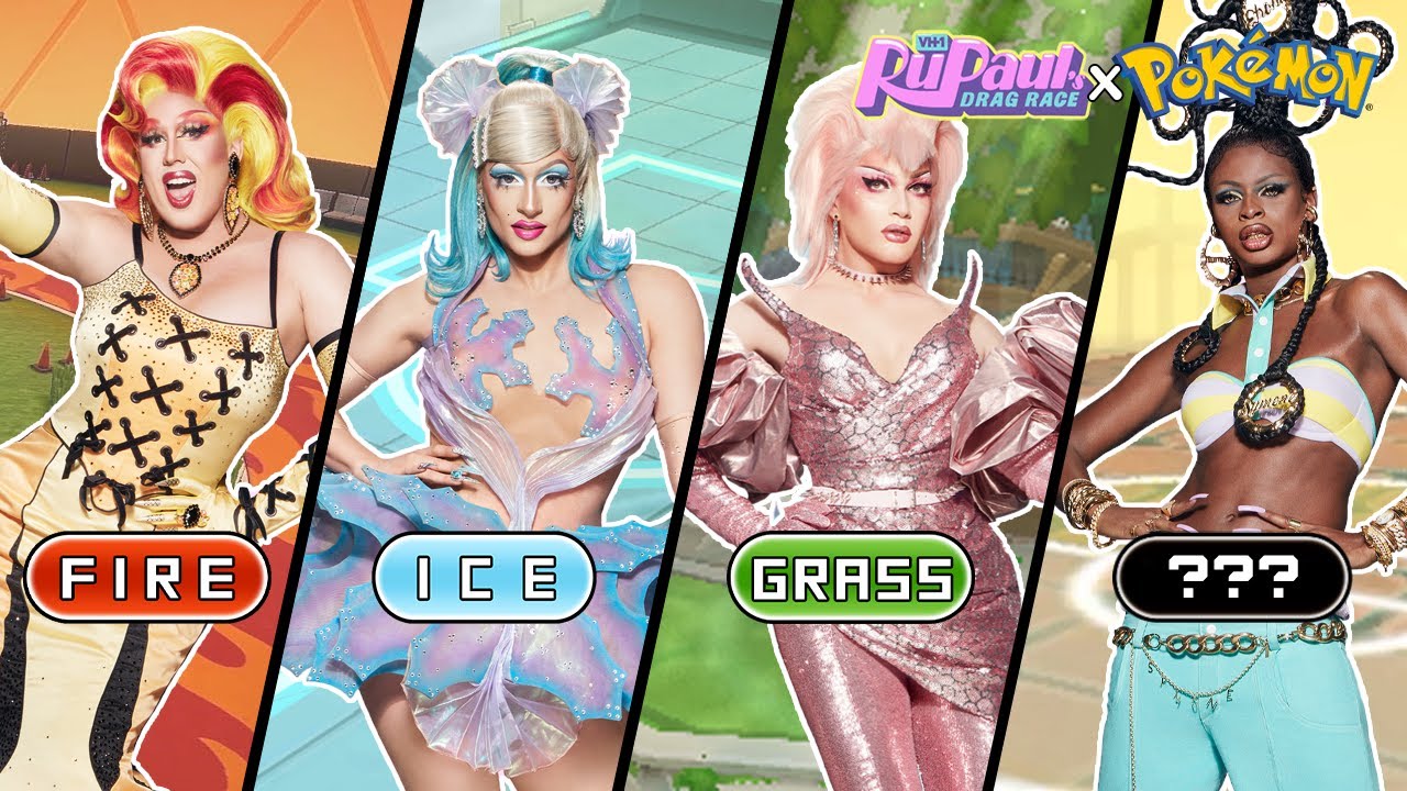 Что если бы актеры 13-го сезона RPDR были лидерами спортзалов Pokémon?