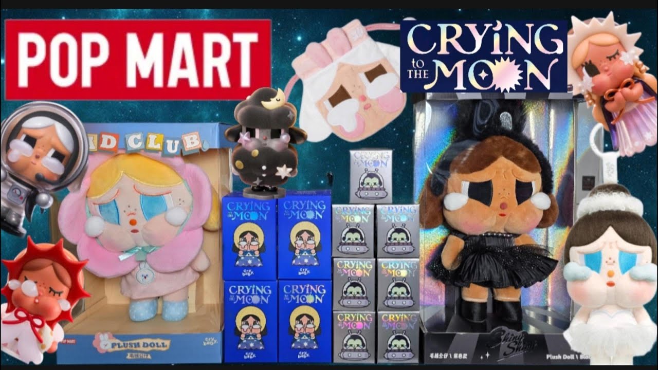 ☆°•●○🌙POPMART CRYBABY UNBOXING🌙○●•°☆ Crying to the Moon, Sad Club & Shiny Shiny 🖤