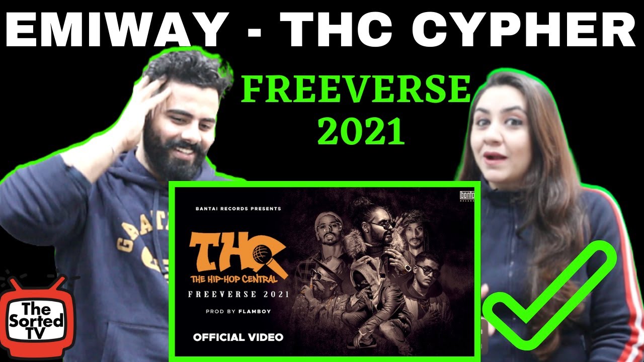 EMIWAY - THC CYPHER (Freeverse 2021) DOPEADELICZ |BANTAI RECORDS |MINTA | Delhi Couple Reactions