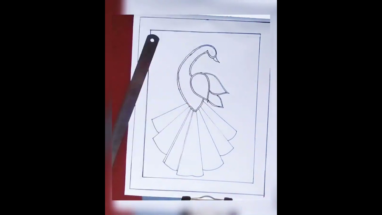 How to draw  peacock madhubani panting 🦚🦚step by step (part-1)#drawing#art  #madhubani #painting 🖌🙏