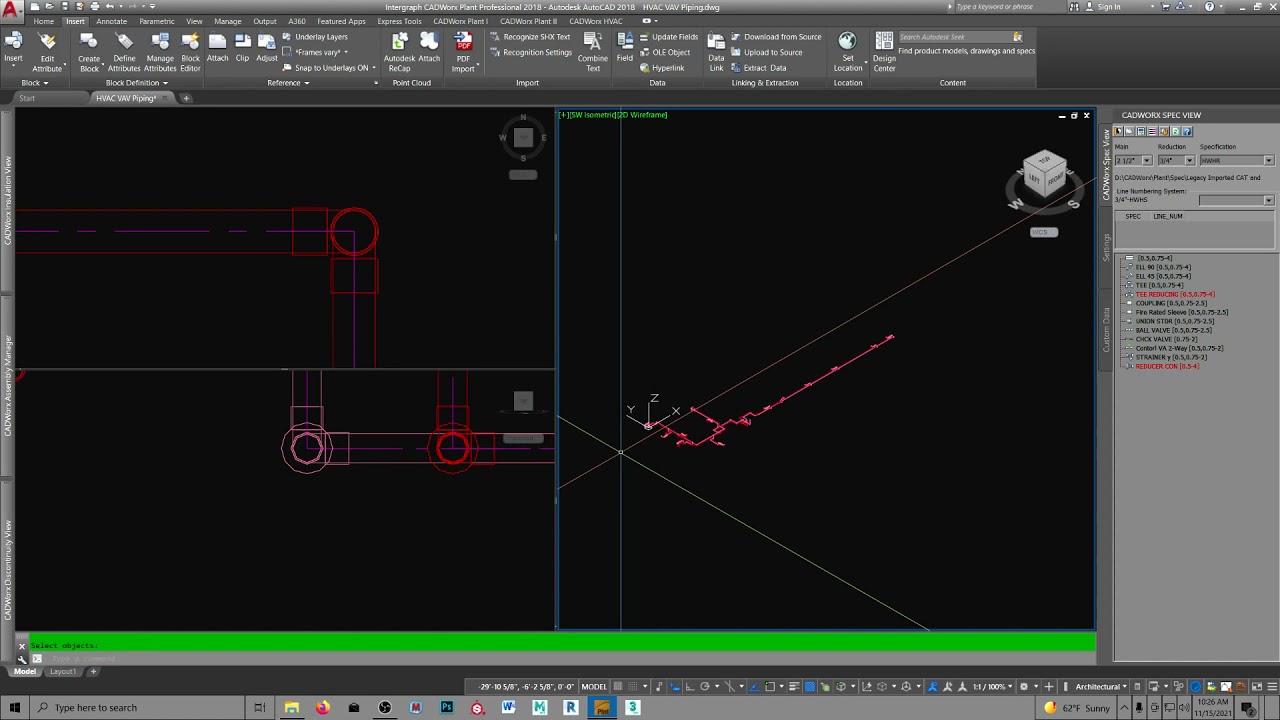 CadWorx Piping to Revit