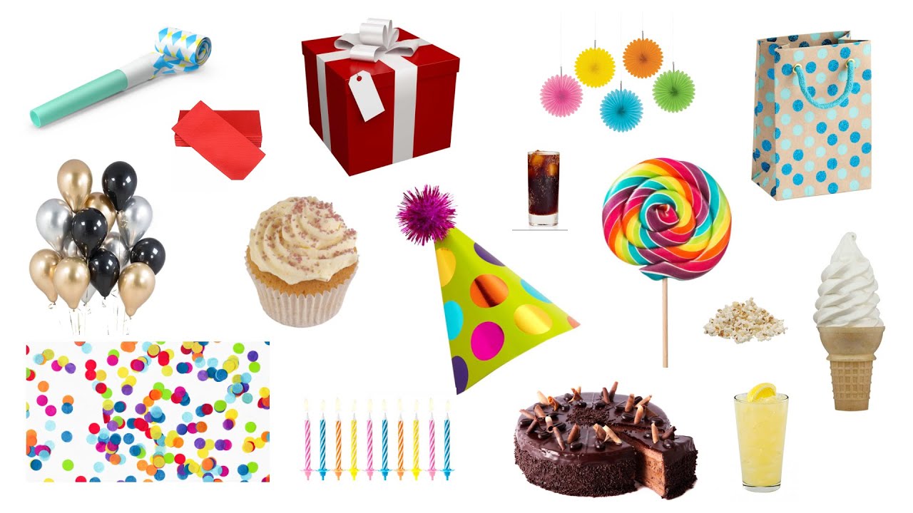 English Vocabulary - PARTY ITEMS