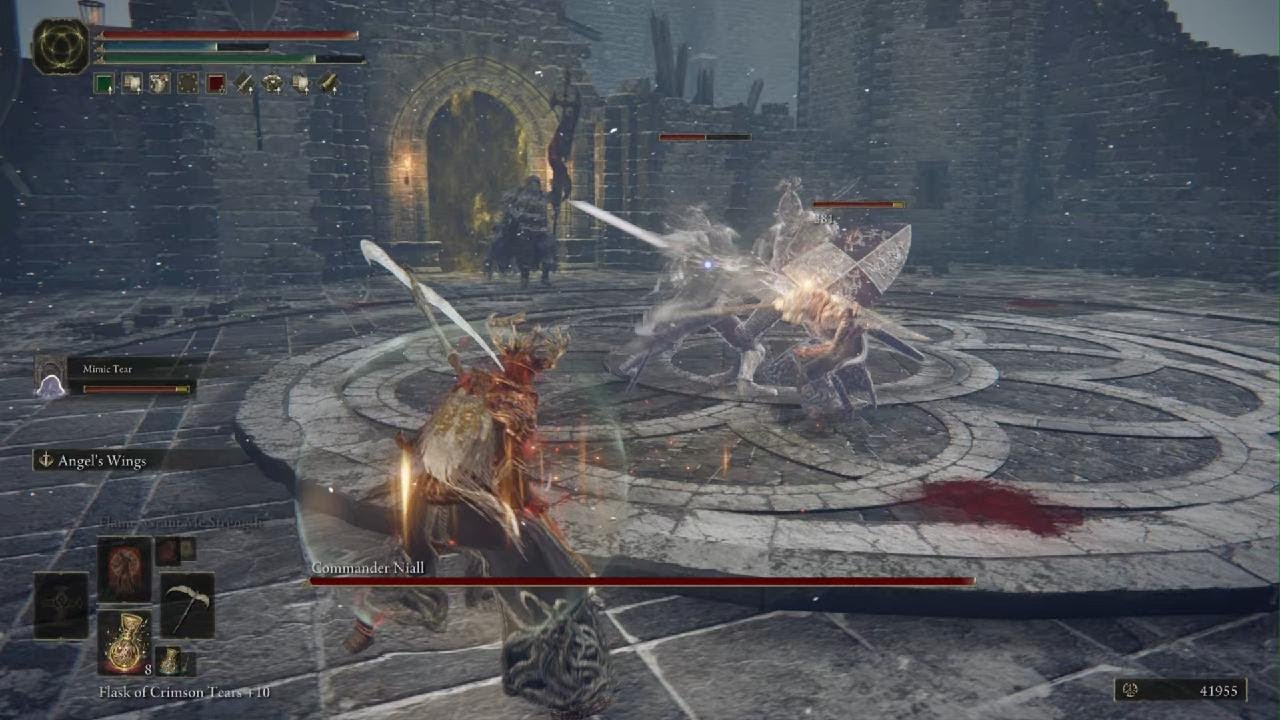 ELDEN RING - Commander Niall (when you can't hit him properly, there is a fireball)